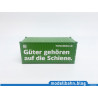 20ft oversea container "Gueter gehoeren auf die Schiene" of DB Cargo
