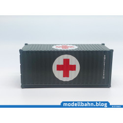 20ft oversea container "Military / Army with red cross" (1:87 / H0)