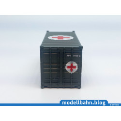 20ft oversea container "Military / Army with red cross" (1:87 / H0)