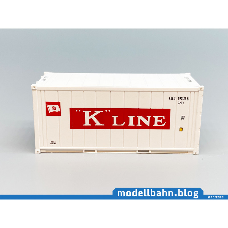 20ft Kühlcontainer "K" Line in 1.87 / H0