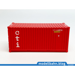 20ft Übersee Containers "cti" in H0 / 1:87