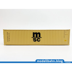 40ft HC Container "MEDITERANEAN SHIPPING CO - MSC" in gelb  (1:87 / H0)