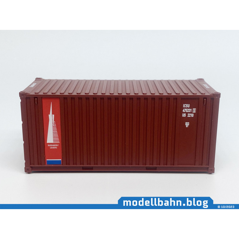 20ft Übersee Containers der "Ransameric Leasing" (1:87 / H0)