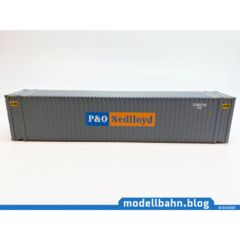 Grauer 45ft Container "P&O NEDLLOYD" in 1:87 (H0)