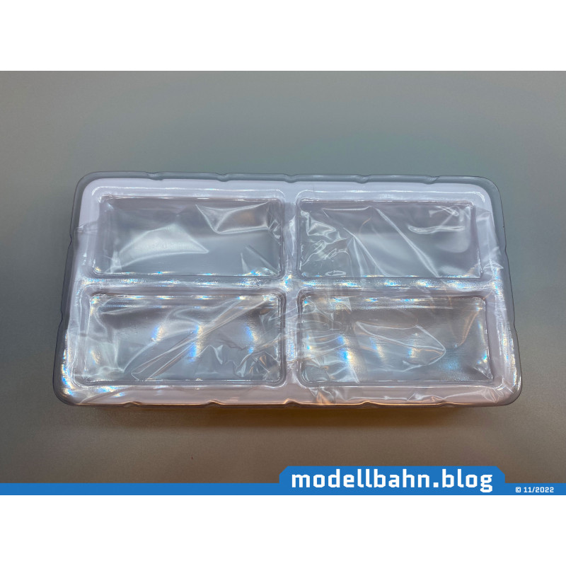 Blister packaging for 4x 20ft containers (H0 / 1:87)